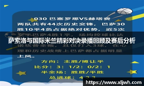 萨索洛与国际米兰精彩对决录播回顾及赛后分析